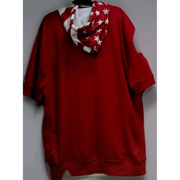 Cleveland Cavaliers Zipway XL Red White Stars Stripes Hoodie Y2K Vintage NBA - Picture 7 of 9